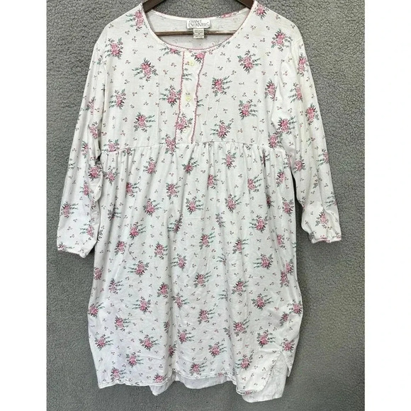 Chance Encounters floral nightgown womens medium ditsy cotton cottagecore modest - Picture 1 of 8